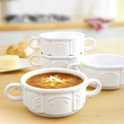 Tempsl 4 bols à poignées blancs