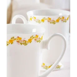 Clearance Tempsl 2 mugs fleuris