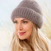Hot Tempsl Bonnet angora "Calantha" marron glacé