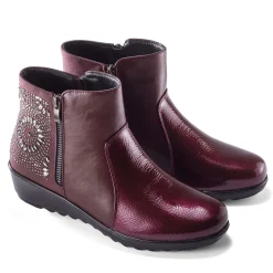 Outlet Tempsl Boots fantaisie - Barbara Rouge - taille 38