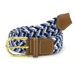 Outlet Tempsl Ceinture tressée bleue