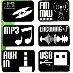 Sale Tempsl Chaîne rétro bois Roadstar