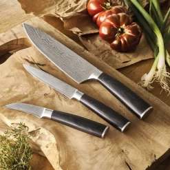 Clearance Tempsl Coffret 3 couteaux forgés Pradel France ® effet Damas
