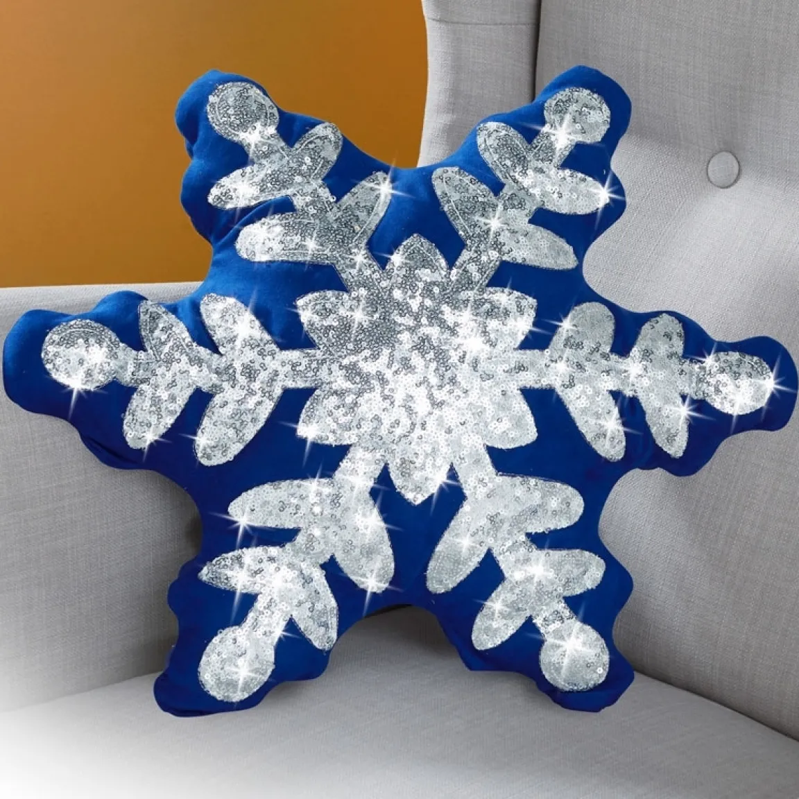 Discount Tempsl Coussin forme de flocon