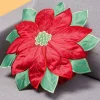 Tempsl Coussin rond fleur poinsettia