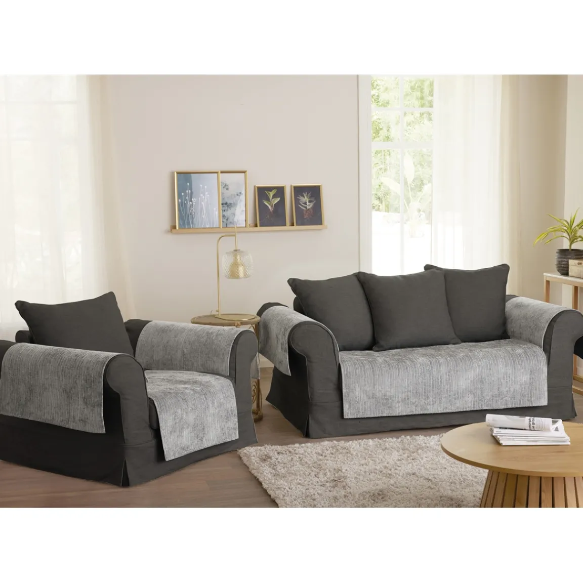 Online Tempsl Couvre-fauteuil ou canapé antidérapant