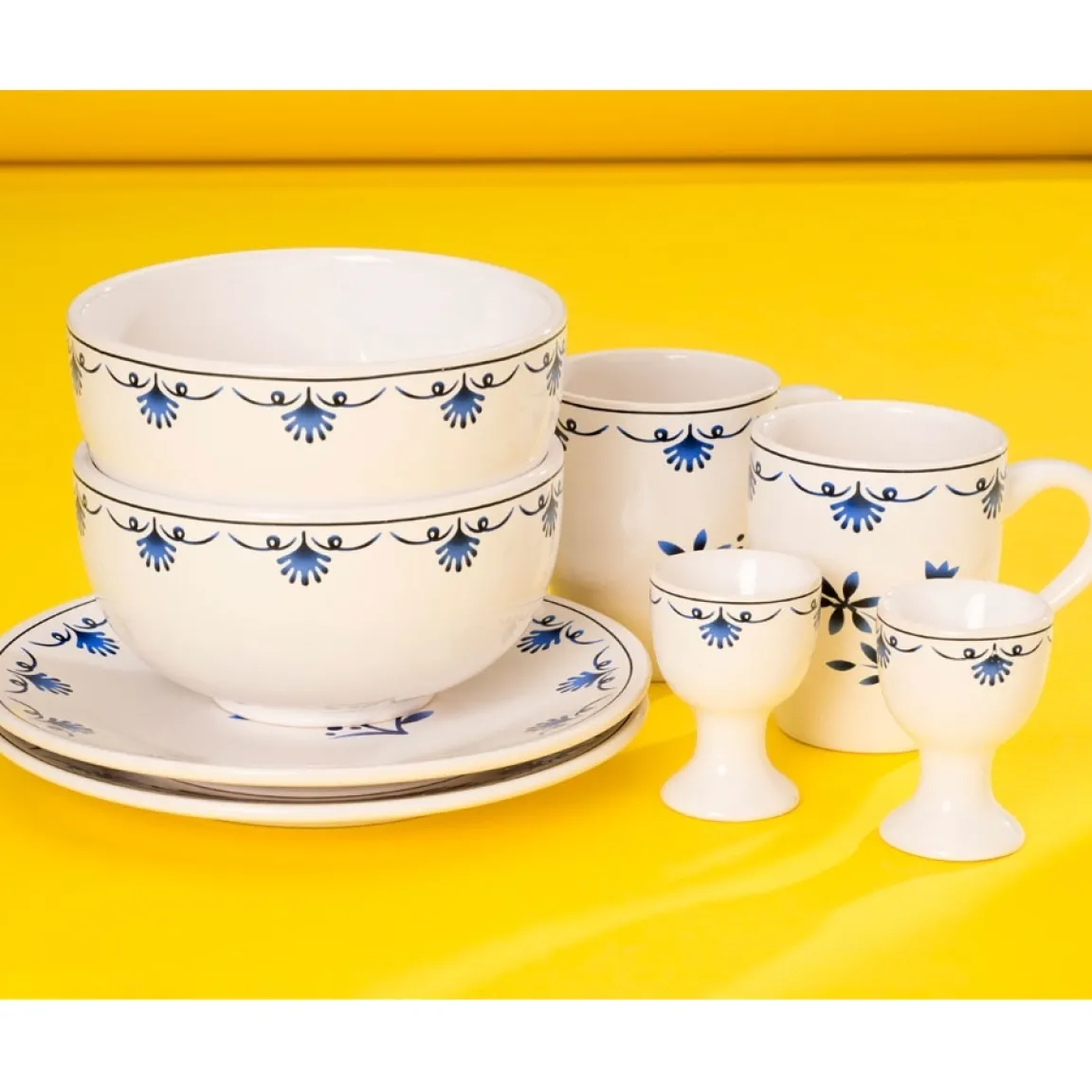 Tempsl Ensemble petit déjeuner bleu