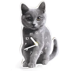 Online Tempsl Horloge chat gris