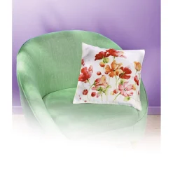 Hot Tempsl Housse coussin coquelicots orange