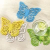 Tempsl Lot de 4 dessous de verre papillons