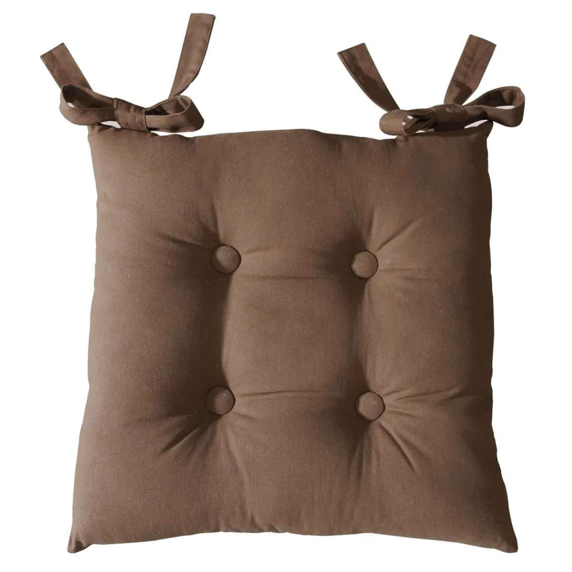 New Tempsl Lot de 2 galettes de chaise carrées Marron