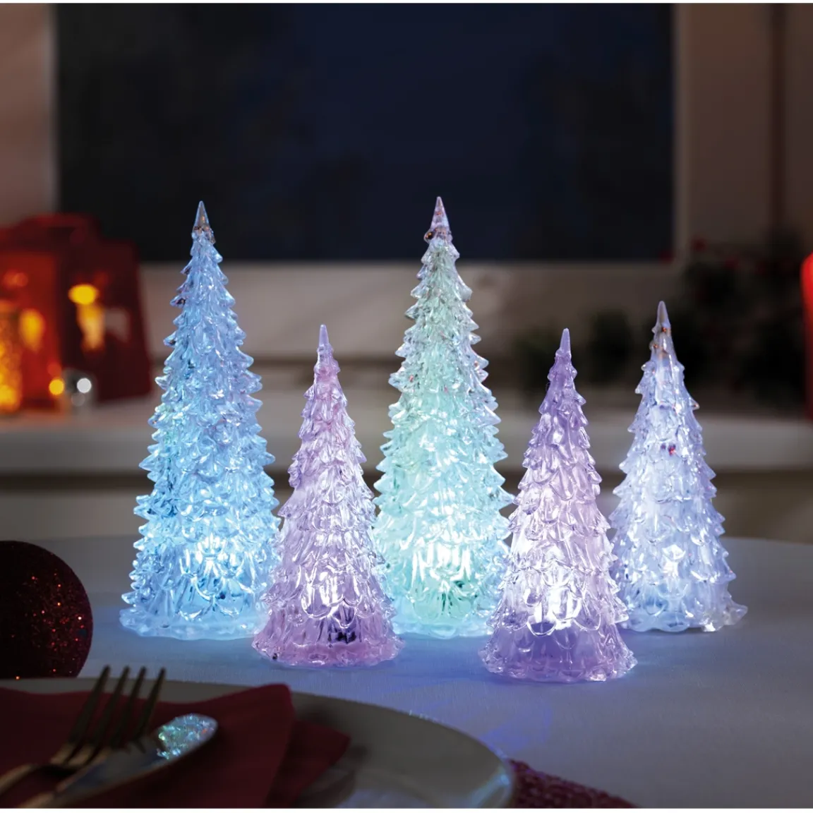 Sale Tempsl Lot de 5 sapins LED