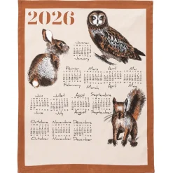 Outlet Tempsl Lot de 3 torchons calendrier chat/chien/animaux de la forêt 2026