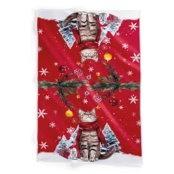 New Tempsl Lot de 2 torchons chat Noël