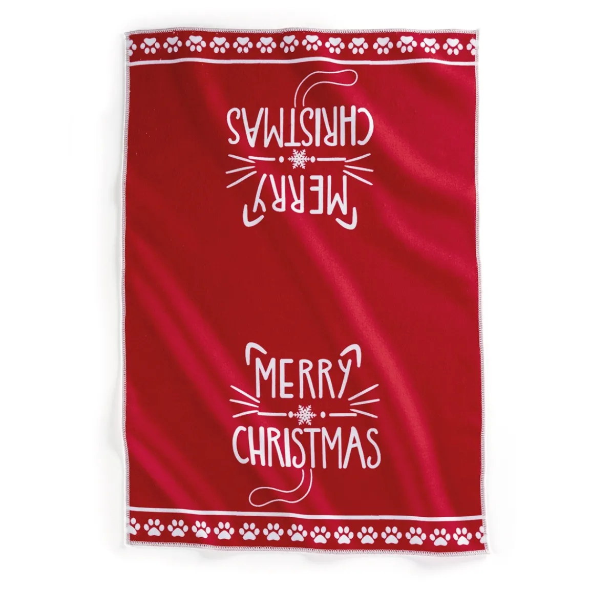 New Tempsl Lot de 2 torchons chat Noël