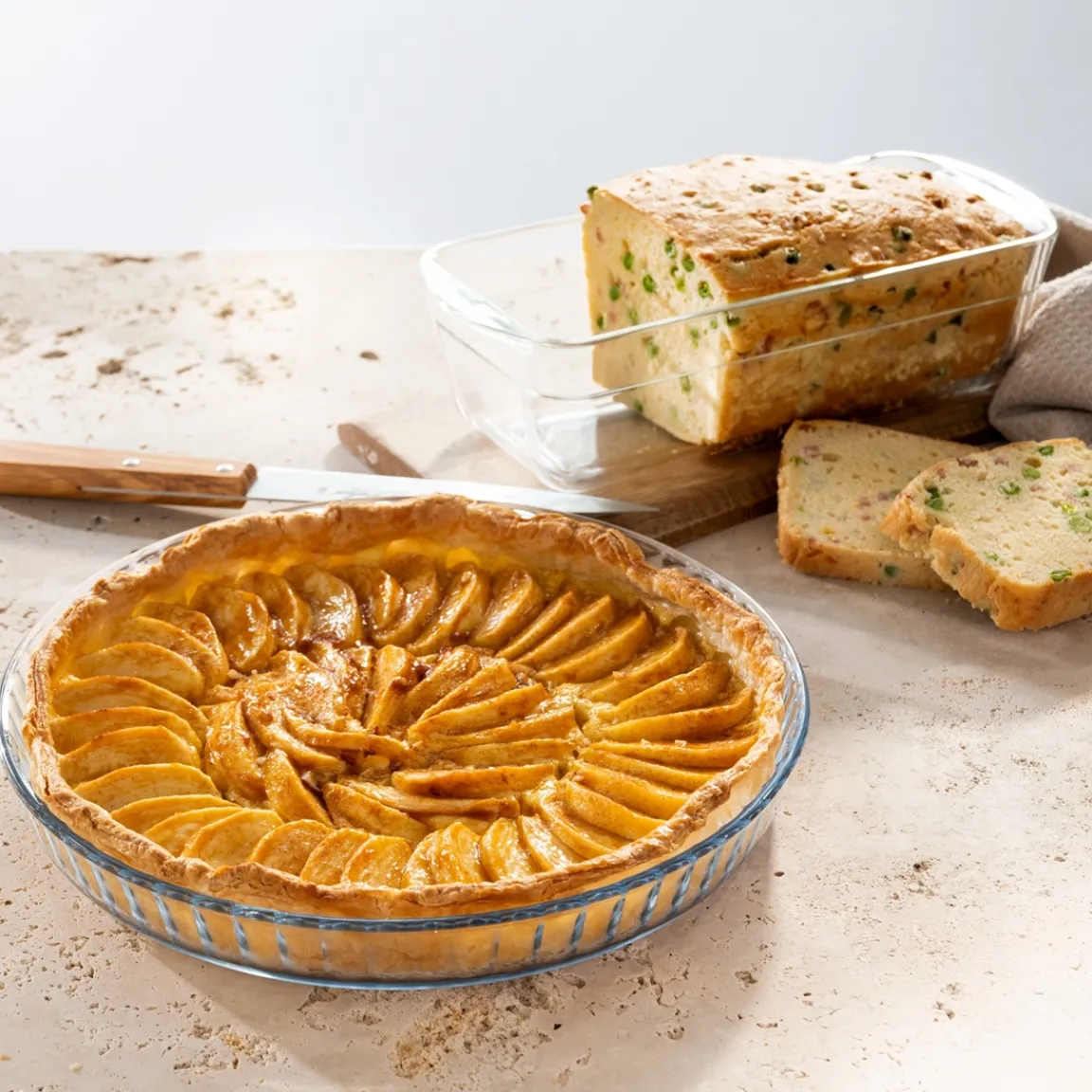 Clearance Tempsl Moule à cake ou à tarte borosilicate