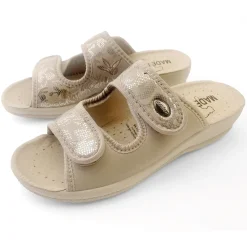 Clearance Tempsl Mules tissu beige ou rose