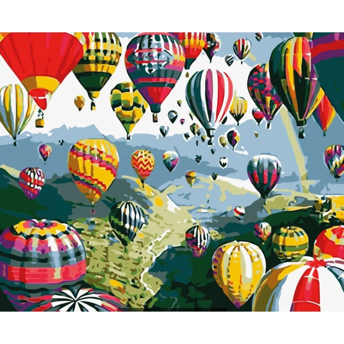 Discount Tempsl Peinture par numéros Mongolfières