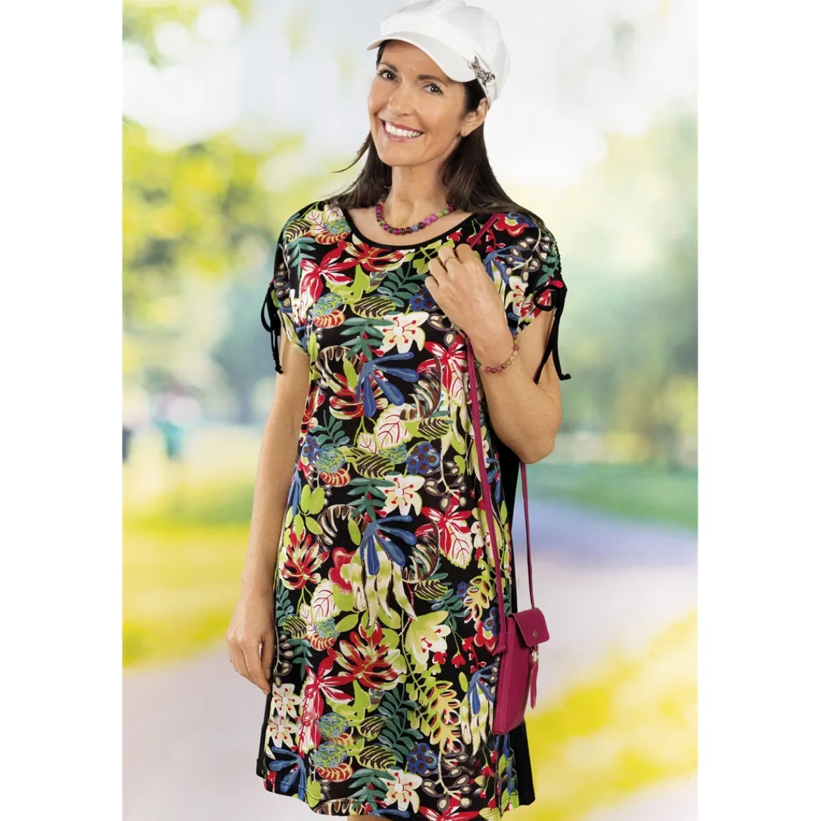 Online Tempsl Robe imprimée, dos uni