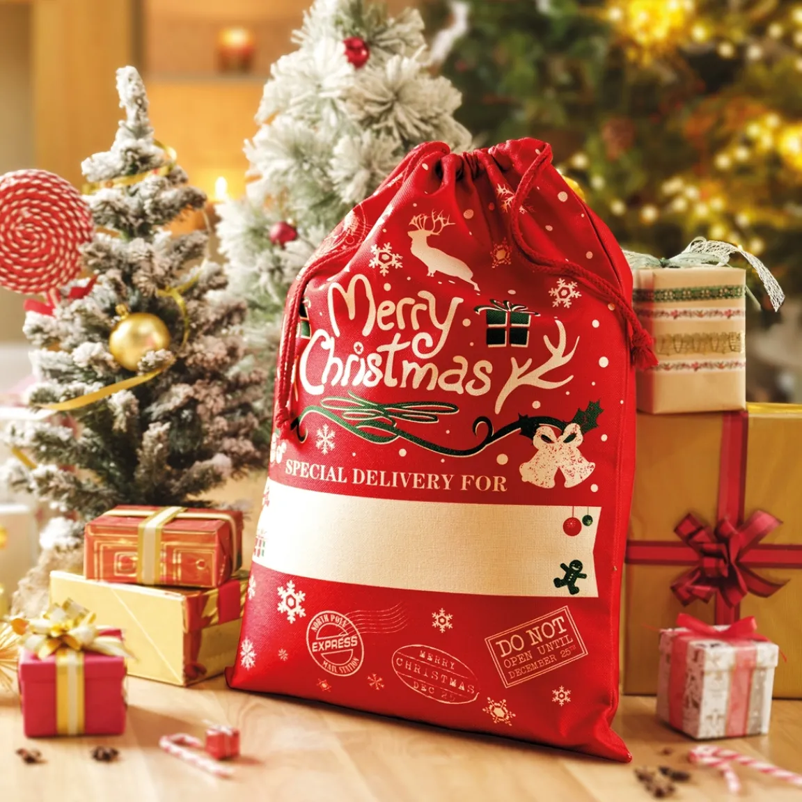 Outlet Tempsl Sac à cadeaux rouge