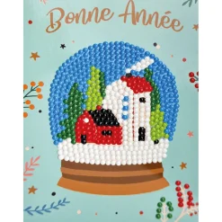 Hot Tempsl Set de 4 cartes postales à diamanter Nouvel an