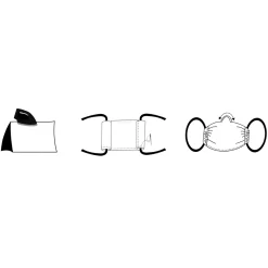 Online Tempsl Set de 4 masques de protection à coudre