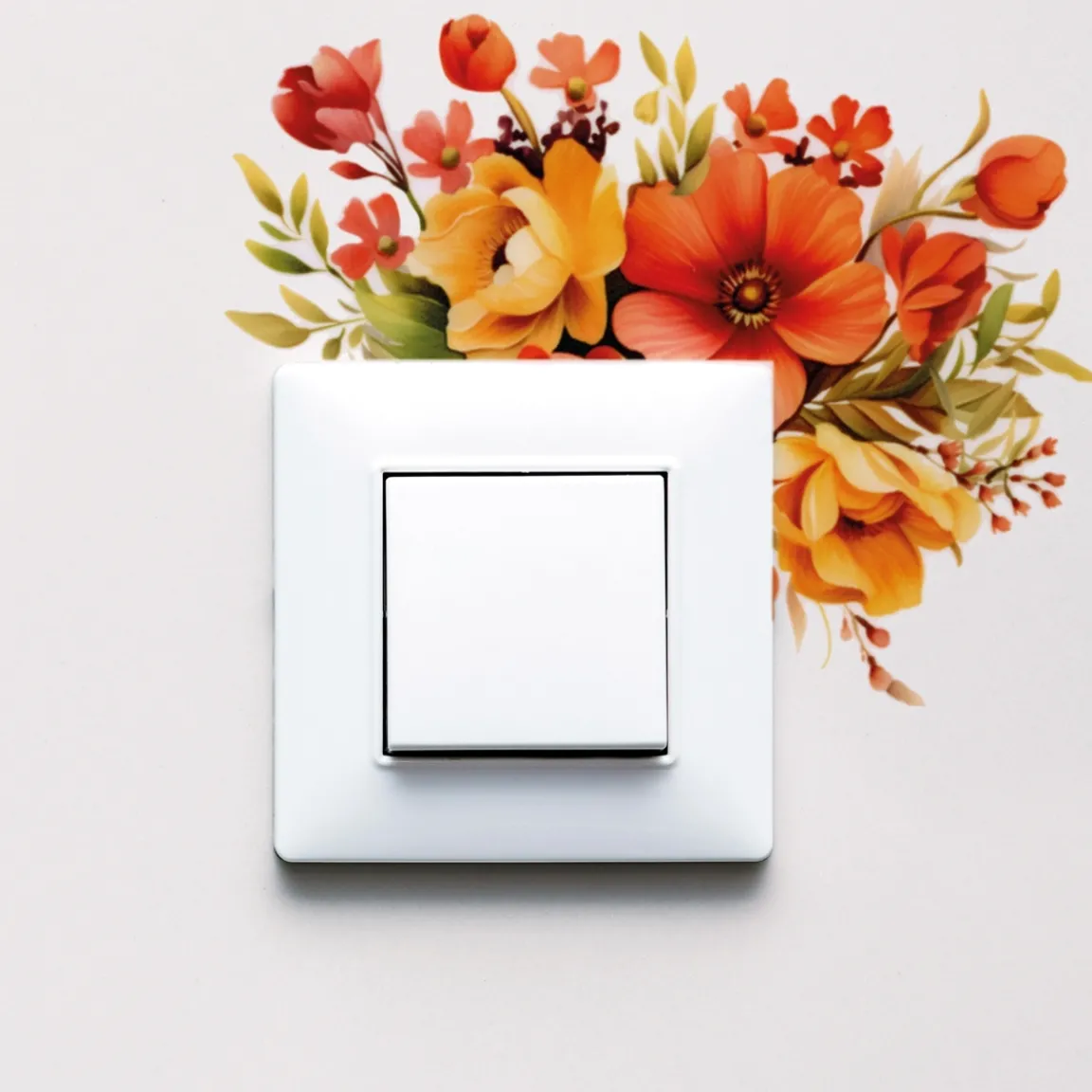 Best Tempsl Sticker fleurs interrupteur