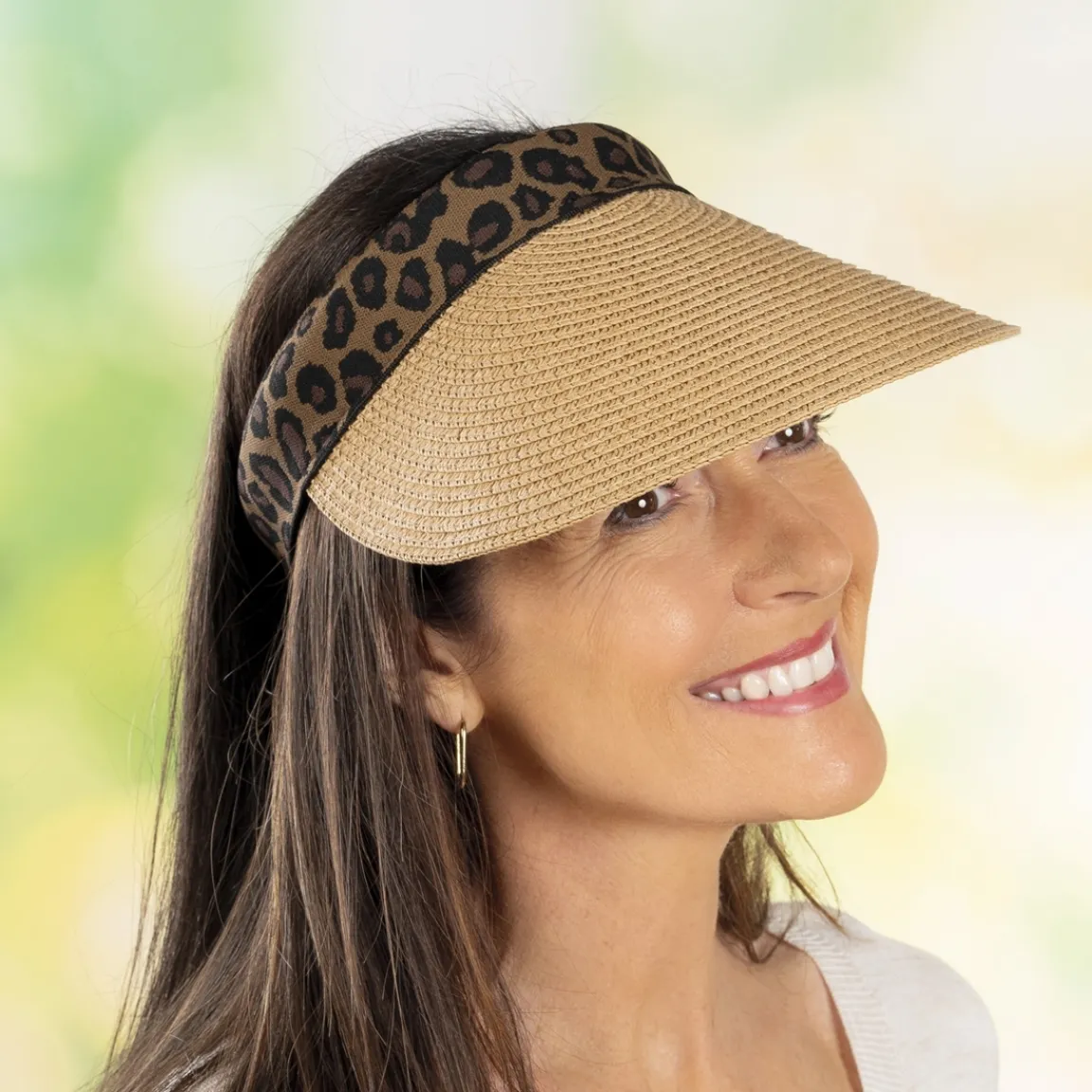 Outlet Tempsl Visière imprimée léopard